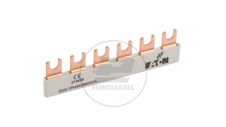 Szyna łączeniowa 1P 63A 10mm2 widełkowa (6 mod.) EVG-1PHAS/6MODUL 215638