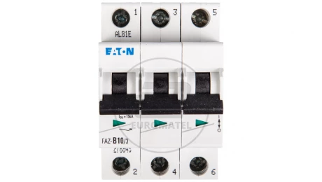 Wyłącznik nadprądowy 3P B 10A 15kA AC FAZ B10/3 278843