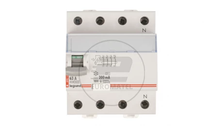Wyłącznik różnicowoprądowy 4P 63A 0,3A typ AC P304 TX3 411729