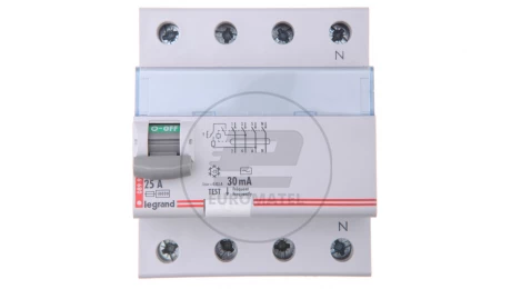 Wyłącznik różnicowoprądowy 4P 25A 0,03A typ AC P304 TX3 411707