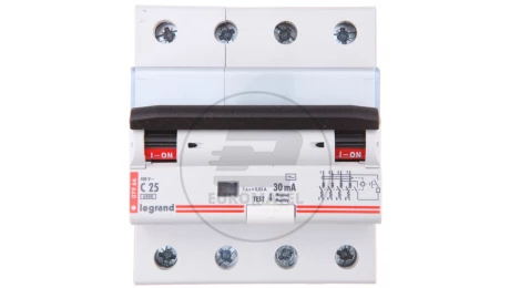 Wyłącznik różnicowo-nadprądowy 4P 25A C 0,03A typ AC P314 DX3 411188