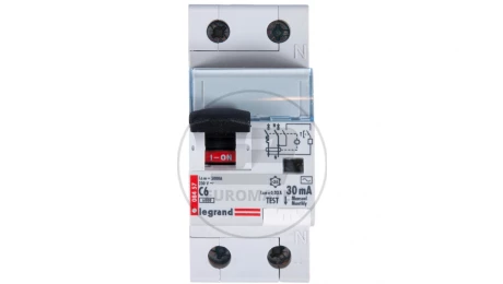 Wyłącznik różnicowo-nadprądowy 2P 6A C 0,03A typ AC P312 DX3 411010