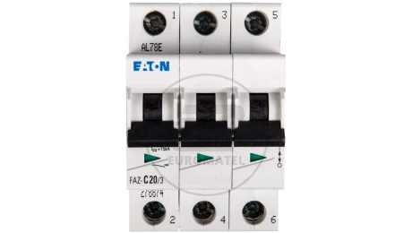 Wyłącznik nadprądowy 3P C 20A 15kA AC FAZ C20/3 278874
