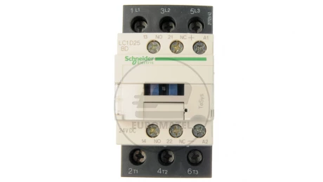 Stycznik mocy 25A 3P 24V DC 1Z 1R LC1D25BD