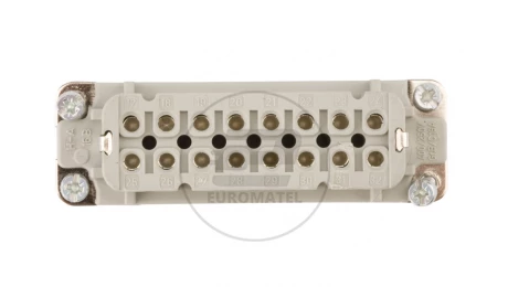 Wkład złącza 16P+PE żeński 16A 250V EPIC H-A 16 BS 17-32 DR PH1 10541000