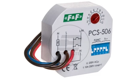 Przekaźnik czasowy 8-funkcyjny z wejściem START 10A 1Z 230V AC 0,1sek-24h PCS-506