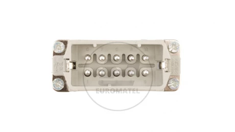 Wkład złącza 10P+PE męski 16A 250V EPIC H-A 10 SS 10440100
