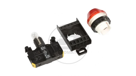 Lampka sygnalizacyjna 22mm czerwona 230V AC żarówka ST22-LC-230-BA9S.