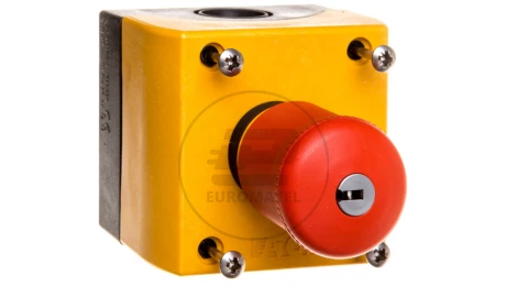 Kaseta z przyciskiem bezpieczeństwa z kluczem 1Z 1R IP66 M22-PVS/KC11/IY 216523