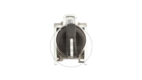 Przełącznik 3 położeniowy pokrętło 22mm czarny 2Z z samopowrotem XB4BD53