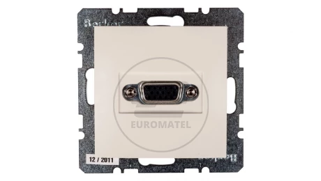Berker/B.Kwadrat Gniazdo VGA kremowe połysk 3315408982