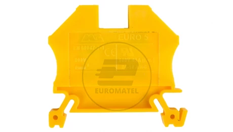 Złączka szynowa 2-przewodowa 6mm2 żółta EURO 43407N