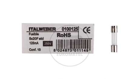 Wkładka aparatowa 5x20mm 0,125A szybka (F) L520FK00-125 /10szt./