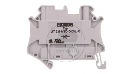 Złączka szynowa elementów kontrolnych 2-przewodowa 2,5mm2 szara UT 2,5-MTD-DIO/L-R 3064137 /50szt./
