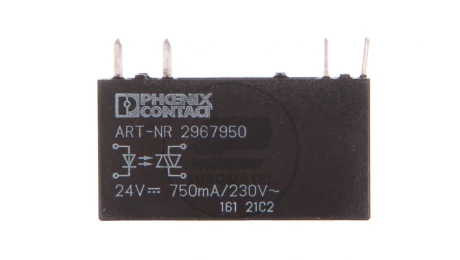 Miniaturowy przekaźnik półprzewodnikowy wej.24 V DC, wyj. 24–253 V AC/ 0,75 A OPT-24DC/230AC/ 1 2967950 /10szt./