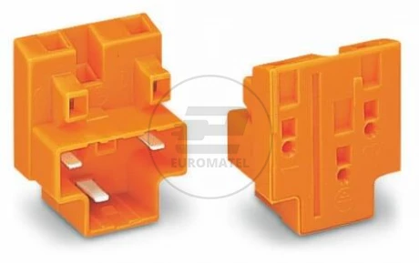 Wtyk rozgałęźny 3-torowy 2,5mm2 2x L, 1x PE pomarańczowy 730-113 /50szt./