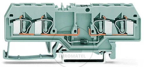 Złączka diodowa 4-przewodowa 4mm2 szara 281-665/281-401