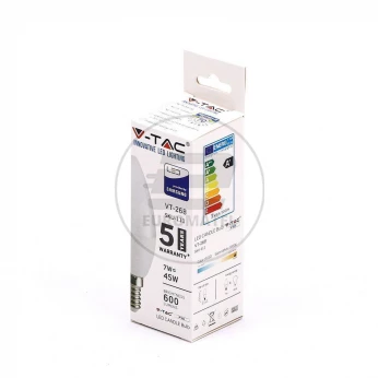 Żarówka LED VT-268 SAMSUNG CHIP 7W E14 CANDLE 3000K 600lm A+ 200st. 111