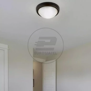 Plafon V-TAC 8W Okrągły Czarny IP66 VT-8014 6400K 560lm