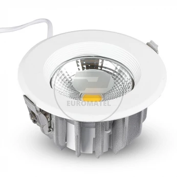 Oprawa 10W LED V-TAC COB Downlight Okrągły A++ 120lm/W VT-26101 4000K 1200lm