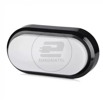 Plafon LED VT-8038 8W 6000K 560lm Czarny Owalny IP54 1310