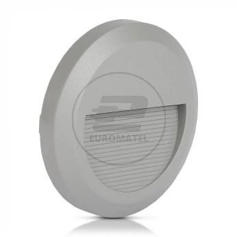 Oprawa Schodowa 2W LED V-TAC Szara Okrągła 230V IP65 VT-1142 3000K 60lm