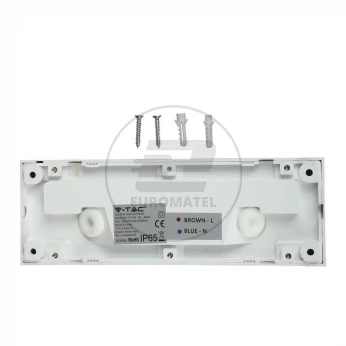 Oprawa Schodowa 3W LED V-TAC Biały Prostokąt 230V IP65 VT-1162 3000K 110lm