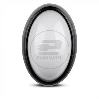 Plafon 12W LED V-TAC Owal Czarna IP54 VT-8010 3000K 840lm