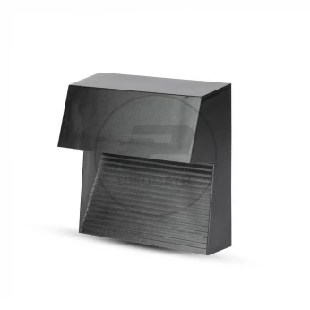 Oprawa Ścienna Elewacyjna 3W LED V-TAC Czarny Kwadrat 230V IP65 VT-1172 3000K 210lm
