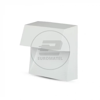 Oprawa Ścienna Elewacyjna 3W LED V-TAC Biały Kwadrat 230V IP65 VT-1172 3000K 210lm