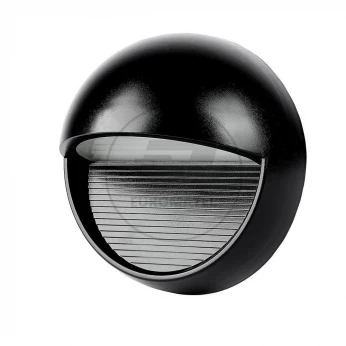 Oprawa Ścienna Elewacyjna 3W LED V-TAC Czarna Okrągła 230V IP65 VT-1182 3000K 210lm