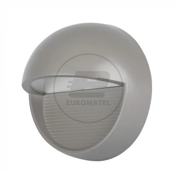Oprawa Ścienna Elewacyjna 3W LED V-TAC Szara Okrągła 230V IP65 VT-1182 3000K 210lm