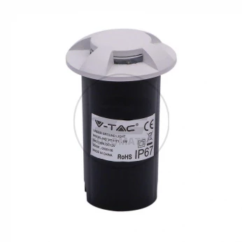 Oprawa Gruntowa 1W LED Biała 4-stronna IP67 VT-1171 3000K 10lm