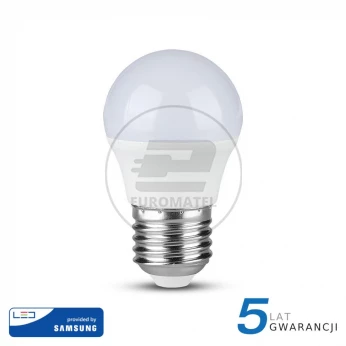 Żarówka LED VT-246 SAMSUNG CHIP 5.5W E27 G45 6400K 470lm A+ 180st. 176