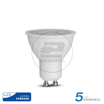 Żarówka LED V-TAC SAMSUNG CHIP 6.5W GU10 38st D VT-227 4000K 480lm 5 Lat Gwarancji