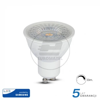 Żarówka LED VT-247D CHIP 6,5W GU10 4000K 450lm A+ 110st. Ściemnianie 199