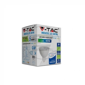 Żarówka LED VT-257 SAMSUNG CHIP 6,5W GU5.3 4000K 450lm A+ 110st. 205