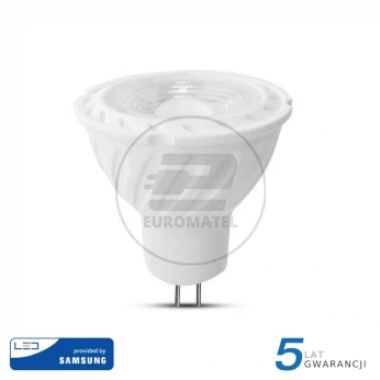 Żarówka LED V-TAC SAMSUNG CHIP 6.5W GU5.3 MR16 12V 38st VT-267 3000K 450lm 5 Lat Gwarancji