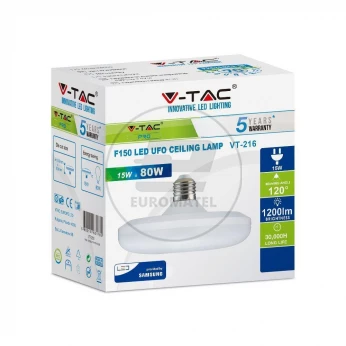 Żarówka LED V-TAC SAMSUNG CHIP 15W E27 fi150 UFO VT-216 4000K 1200lm 5 Lat Gwarancji