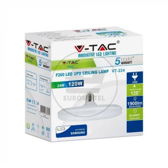 Żarówka LED VT-224 SAMSUNG CHIP 24W E27 F200 3000K 1900lm A+ 120st. 216