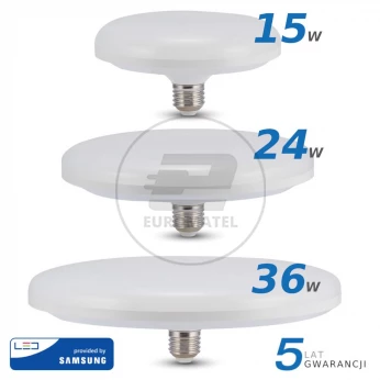Żarówka LED VT-224 SAMSUNG CHIP 24W E27 F200 3000K 1900lm A+ 120st. 216