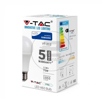 Żarówka LED VT-212 SAMSUNG CHIP 11W E27 A58 6400K 1055lm A+ 200st. 233