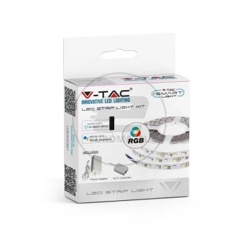 Zestaw LED V-TAC 10W 5050/60 WiFi Controler IP20 Zestaw kompatybilny z ALEXA i GOOGLE HOME VT-5050 RGB 1000lm