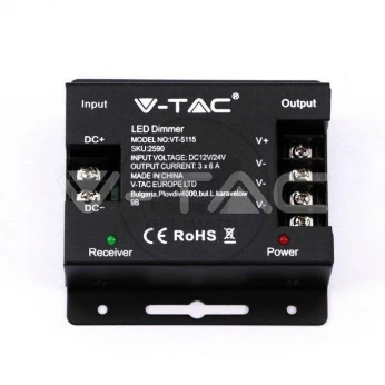 Włącznik Ściemniacz Taśm LED jednokolorowy z pilotem dotykowym V-TAC 18A 12V/216W 24V/432W VT-5115
