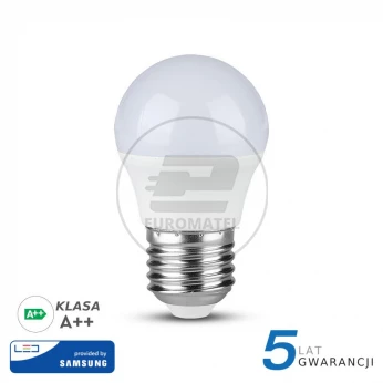Żarówka LED VT-245 SAMSUNG CHIP 4.5W E27 G45 4000K 470lm A++ 180st. 262