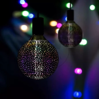 Żarówka LED V-TAC 3W E27 Filament 3D G125 VT-2233 3000K 40lm