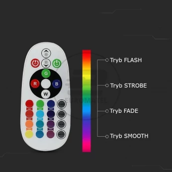 Żarówka LED V-TAC 3.5W E27 Kulka G45 Pilot VT-2224 3000K+RGB 320lm