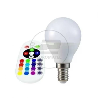 Żarówka LED V-TAC 3.5W E14 Kulka P45 Pilot VT-2234 3000K+RGB 320lm