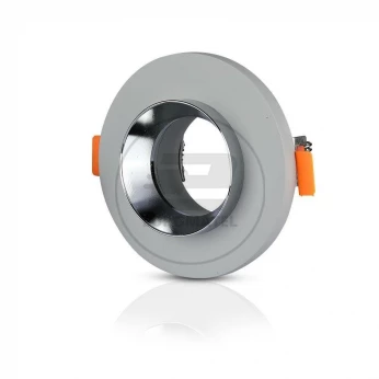 Oprawa Oczko V-TAC GIPS BETON GU10 Okrągła Wpuszczana Szary/Chrom VT-862