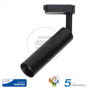 Oprawa 7W LED V-TAC Track Light SAMSUNG CHIP CRI90+ Czarna VT-407 5000K 420lm 5 Lat Gwarancji
